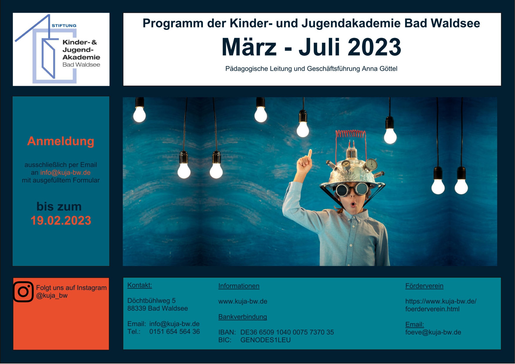 Das Kursprogramm von März bis Juli 2023